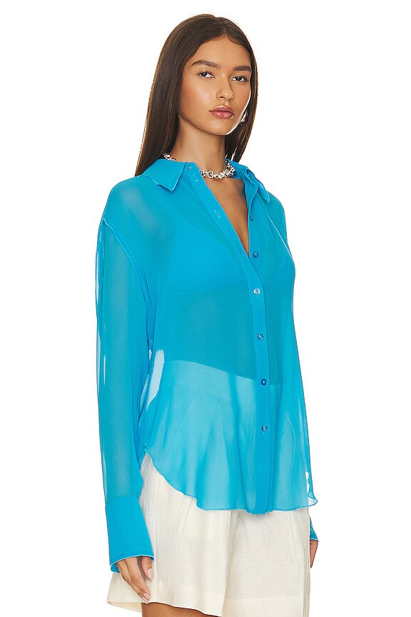 view 2 of 4 Lenae Shirt in Baltic Blue