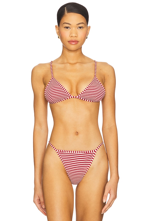 view 1 of 9 ТОП HARLOW in Red & Pink Stripe