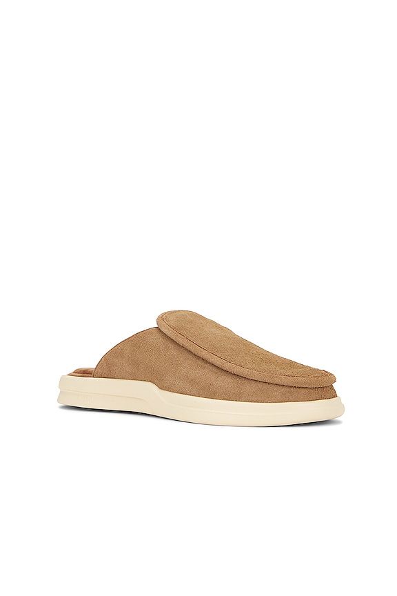 view 2 of 5 ТАПОЧКИ ESTO HAIRY SUEDE in Chestnut & Shortbread