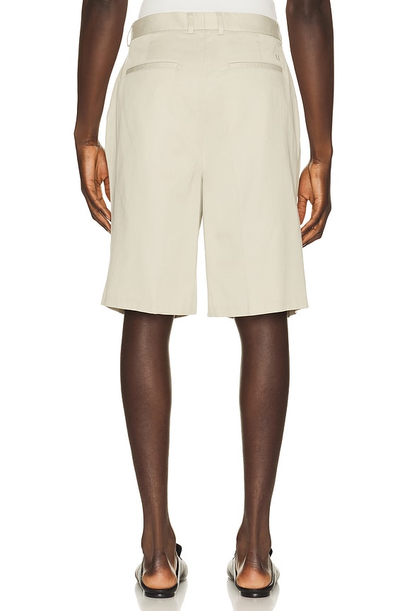 view 2 of 4 Pleated Twill Suit Shorts in Light Sand
