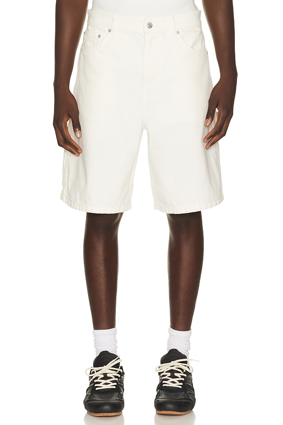 view 1 of 5 Carpenter Denim Shorts in Light Ivory