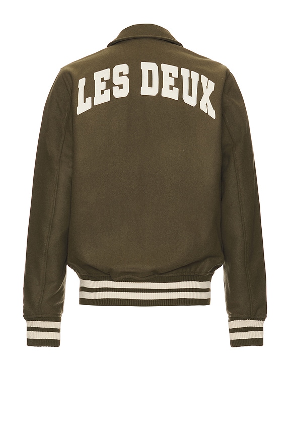 view 2 of 5 Felipe Varsity Wool Jacket in Olive Night