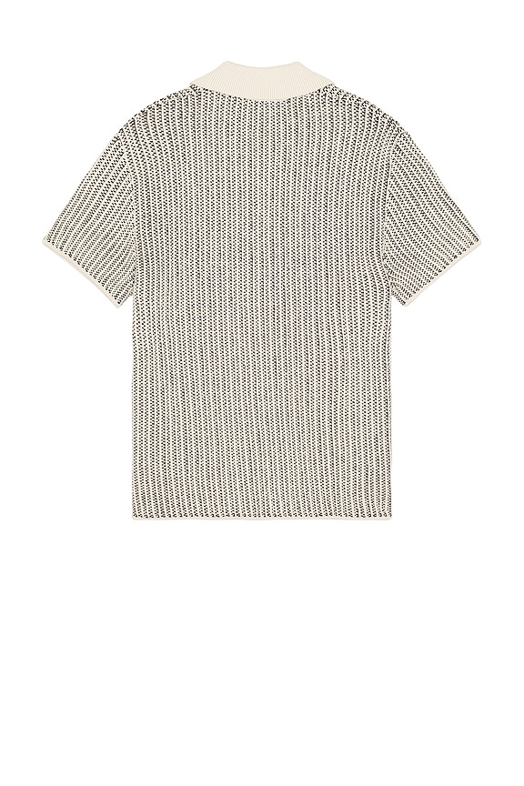 view 2 of 4 Easton Knitted Shirt in Ivory & Black
