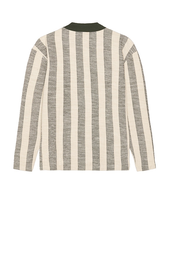 view 2 of 5 Bowie Jacquard Jersey Long Sleeve Polo in Duffel Bag