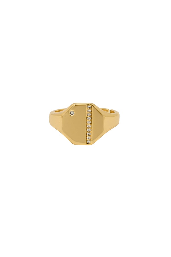 Infinity Signet Ring Lulu DK X WeWoreWhat Infinity Signet Ring in Gold | REVOLVE