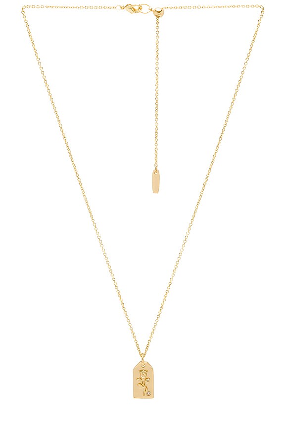 view 2 of 2 Rose Envelope Necklace in Gold