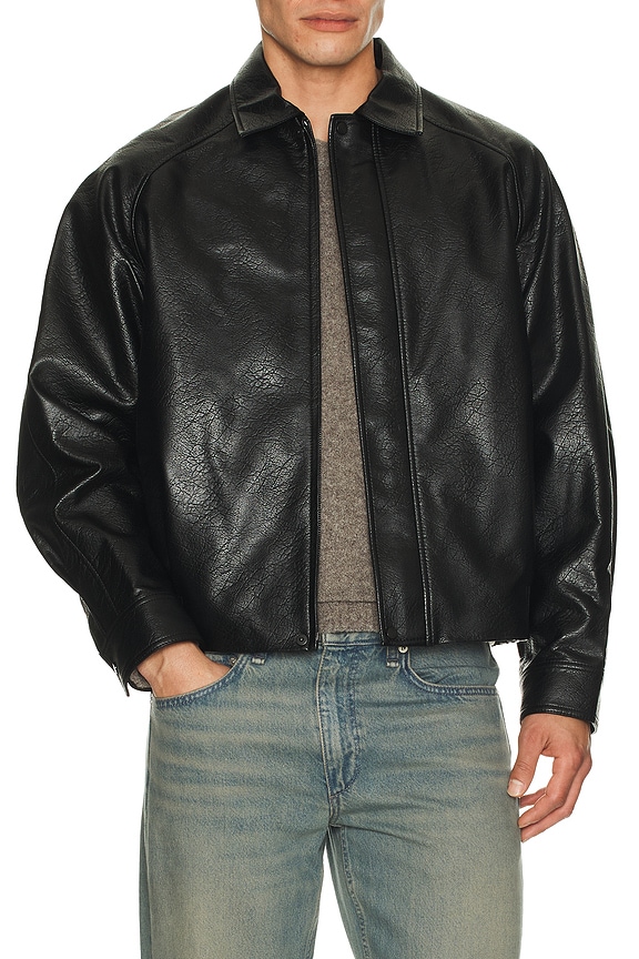 view 1 of 4 Faux Leather Jacket in Black