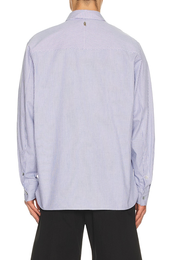 view 2 of 5 Printed Striped Shirt in Blue