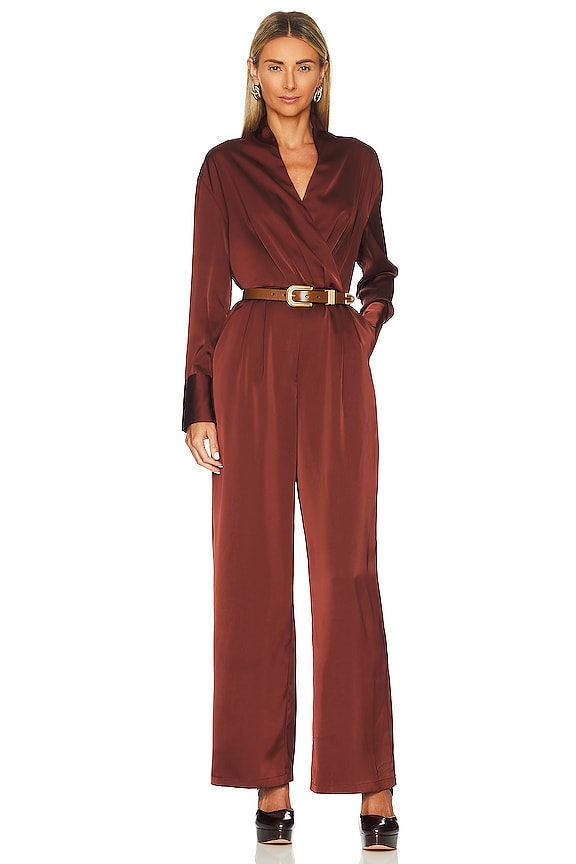 view 1 of 4 Giselle Jumpsuit in Cinnamon Brown