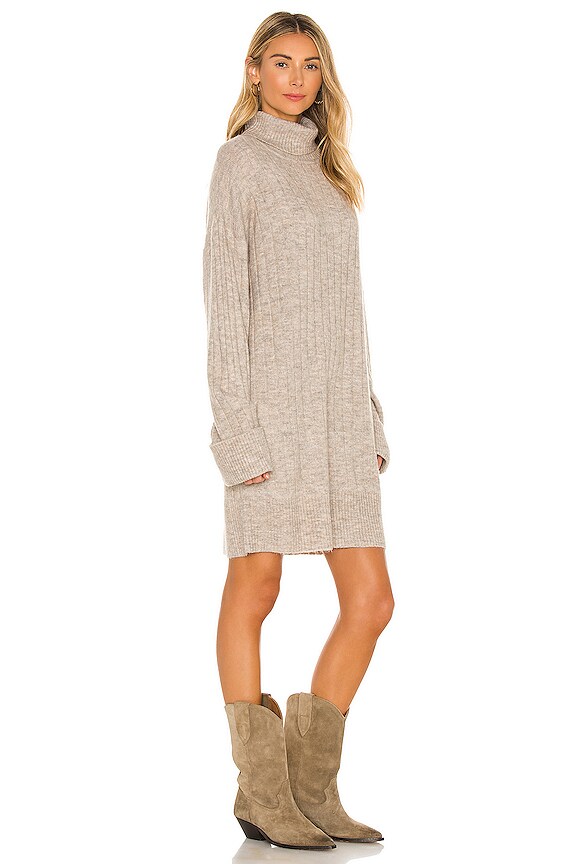 view 2 of 3 Madelyn Turtleneck Sweater Dress in Taupe