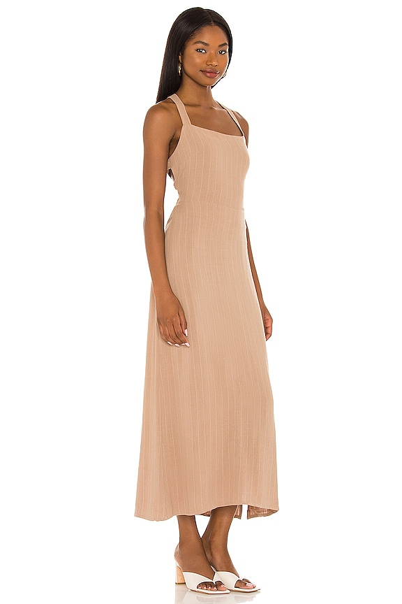 view 2 of 3 Delilah Cross Body Back Dress in Mocha