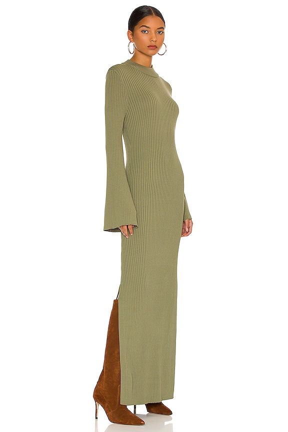 view 2 of 3 Jessica Ribbed Sweater Dress in Olive