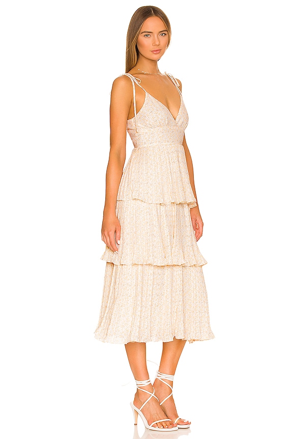 view 2 of 3 Mimi Floral Print Dress in Orange & Yellow Print