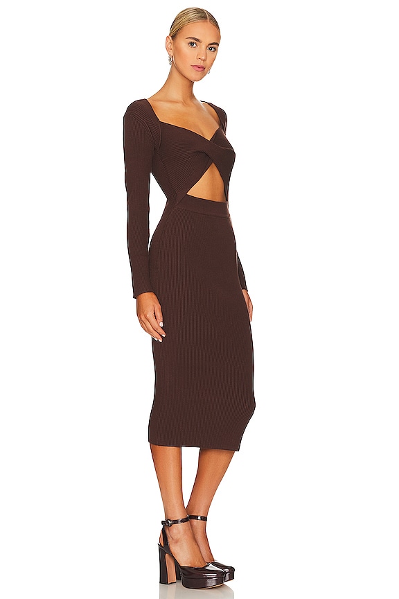 view 2 of 3 ROBE AVRIL in Cinnamon Brown