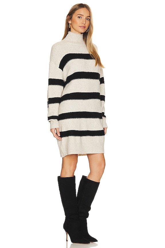 view 2 of 4 Rosie Sweater Dress in Oatmeal & Black