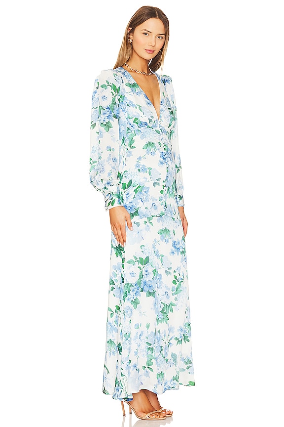 view 2 of 3 Lisette Long Sleeve Maxi in Blue Multi