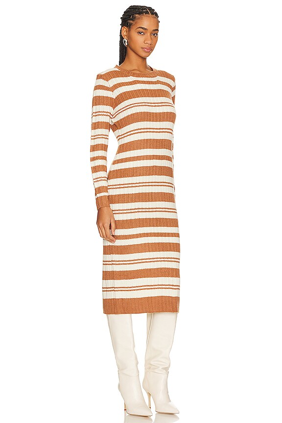view 2 of 3 Duo Striped Sweater Dress in Sienna