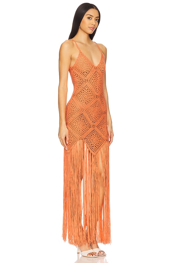 view 2 of 4 Wandering Crochet Dress in Coral