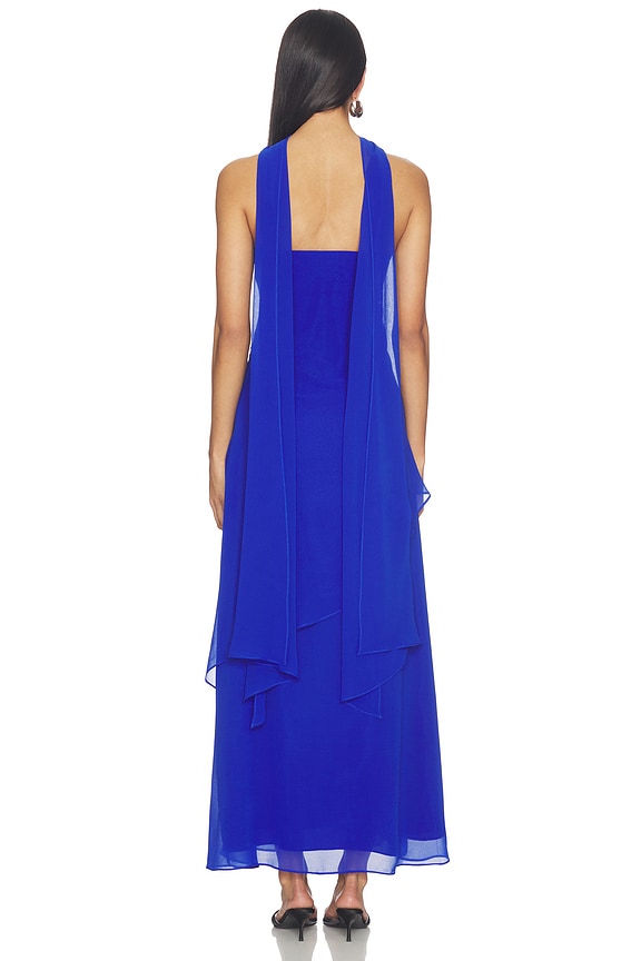 blue designer dress Sweet Love Flared Satin Mini Size:10 year Fabric Type: CREPE The bodice is beautifully Pilcro V-Neck Ruffle Denim