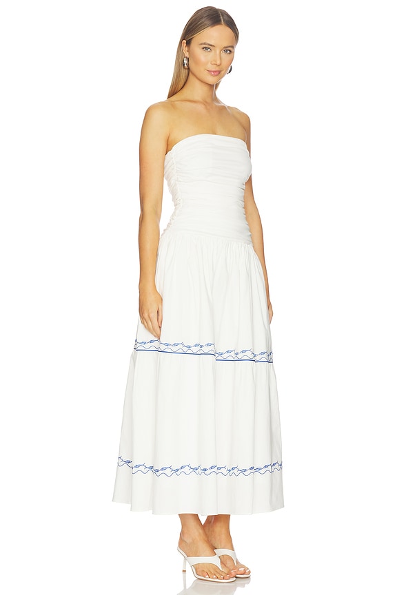 view 2 of 4 Oia Dress in White & Blue