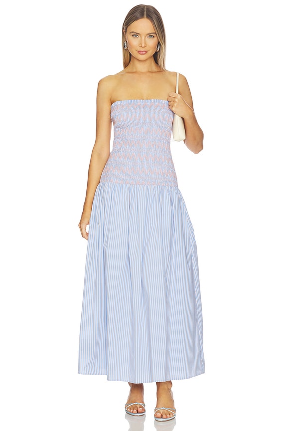 view 1 of 4 Eleni Smocked Dress in Blue Multi