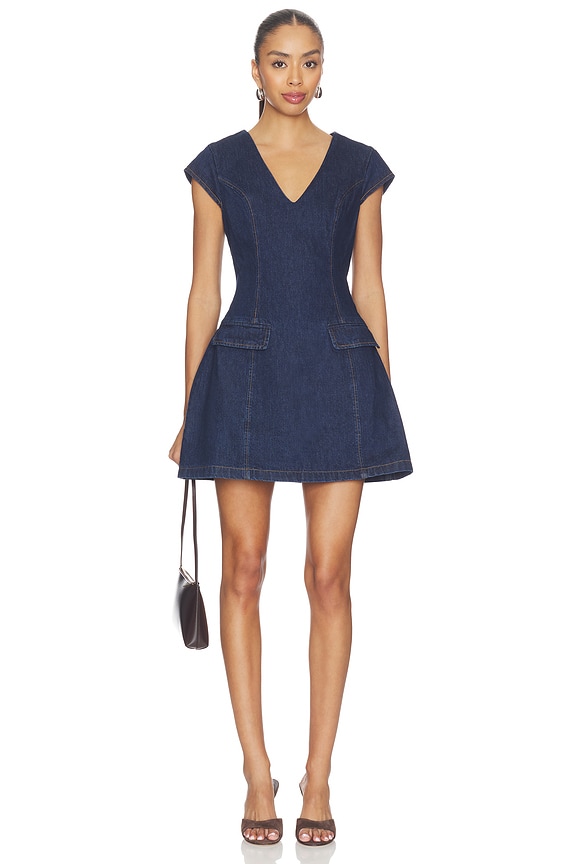 view 1 of 3 Flavia Mini Dress in Indigo