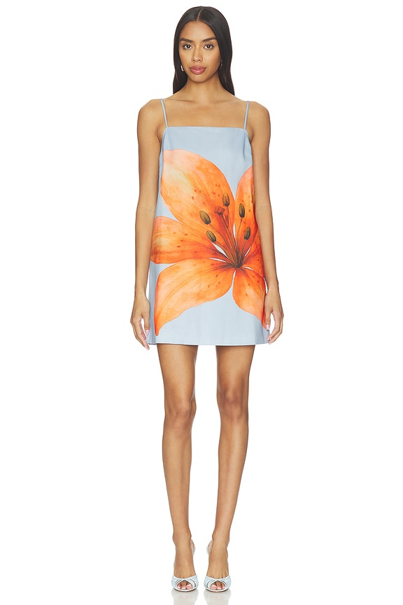 view 1 of 4 Avah Mini Dress in Blue & Orange