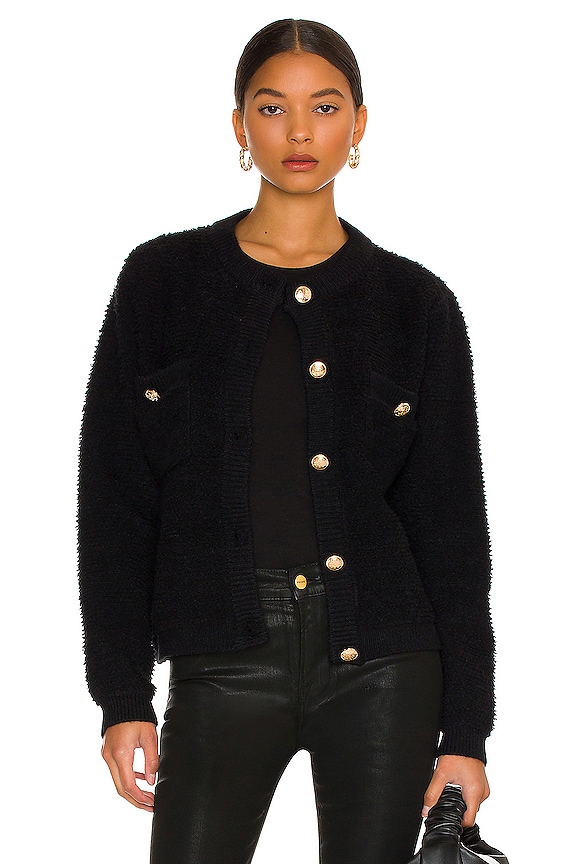 view 1 of 4 Khloe Boucle Cardigan in Black