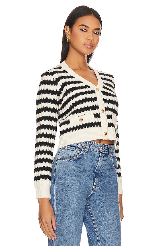 view 2 of 4 LAUREL 가디건 in Ivory & Black