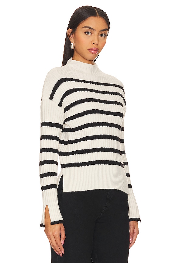 view 2 of 4 Sunday Stripe Sweater in Ivory And Black