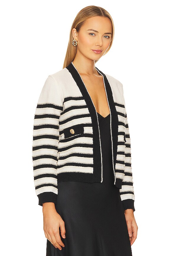 view 2 of 4 CÁRDIGAN KAMMI in Ivory & Black