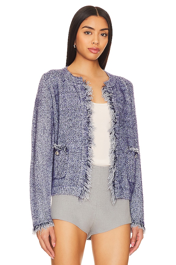 view 2 of 5 Bonny Fringe Cardigan in Denim