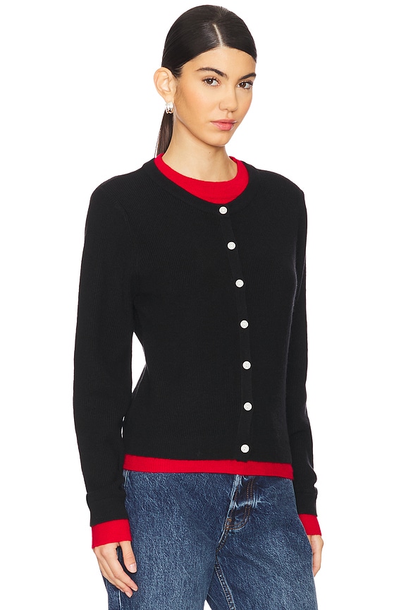 view 2 of 4 Hutch Double Layer Sweater in Black & Red
