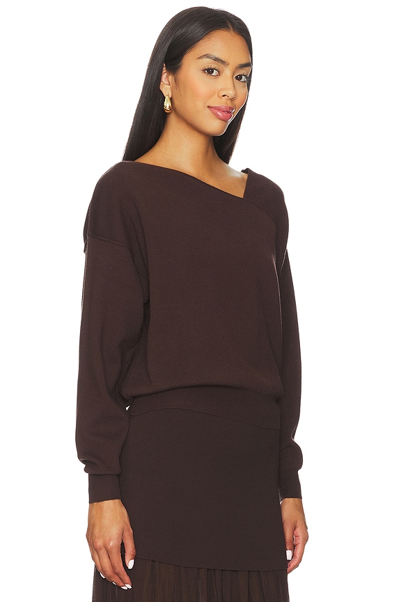 view 2 of 5 Favorite Off Shoulder Sweater in Brown
