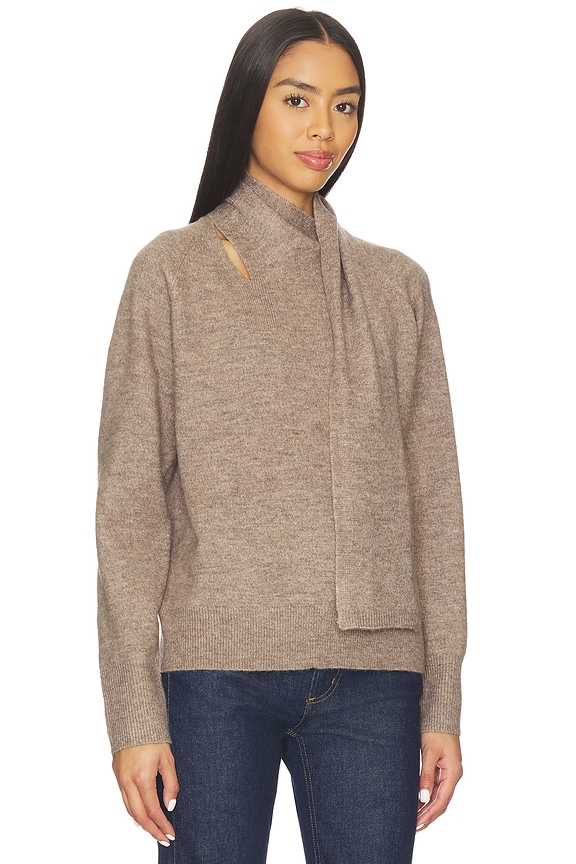 view 2 of 4 Billie Scarf Sweater in Taupe
