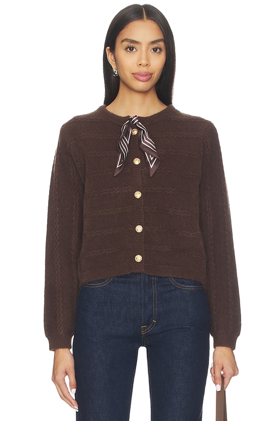 view 1 of 4 Agnes Scarf Sweater in Brown