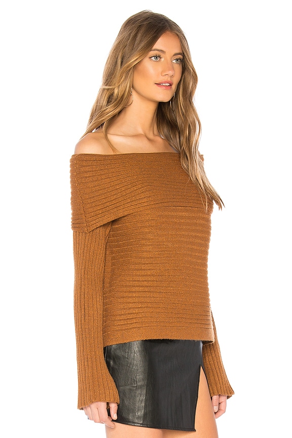view 2 of 4 Benigna Off Shoulder Sweater in Bourbon