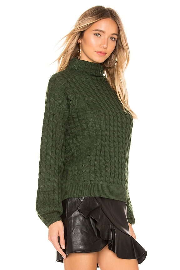 view 2 of 4 Juniper Cable Knit Sweater in Hunter Green