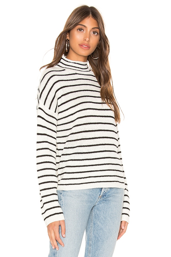 view 2 of 4 Striped Sweater in Ivory & Black