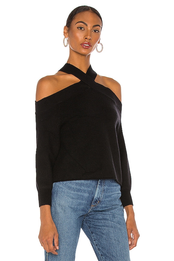 view 2 of 4 Ariana Cold Shoulder Sweater in Black