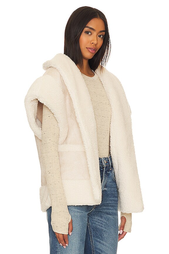 view 2 of 4 Ace Faux Shearling Vest in Taupe