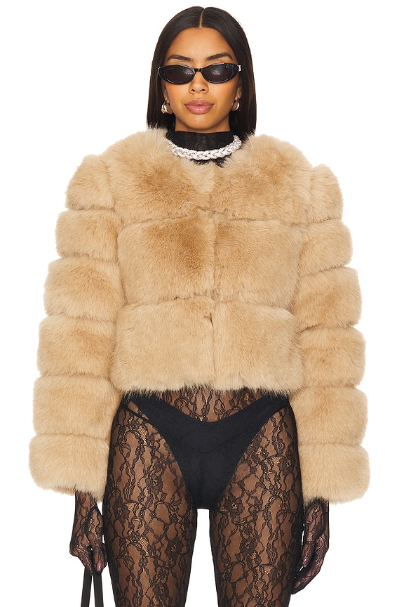 view 2 of 5 Liana Faux Fur Jacket in Latte