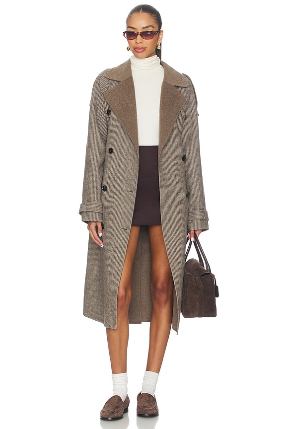 view 2 of 5 ПАЛЬТО В КЛЕТКУ HUGO in Brown Multi