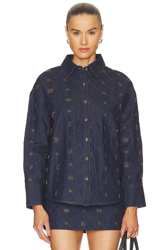 view 2 of 6 Attina Shacket in Light Blue