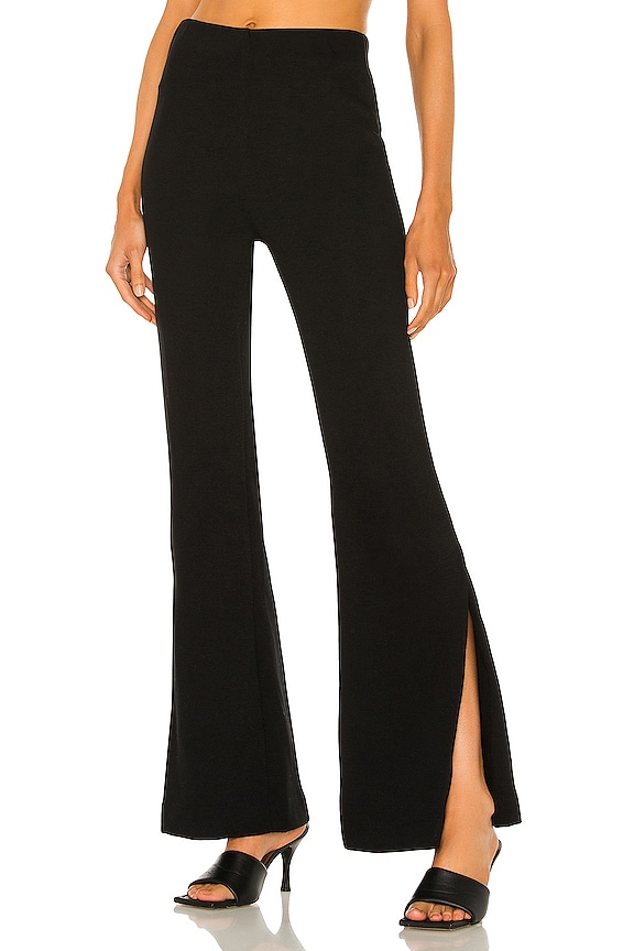 Line & Dot Ratha Knit Pant With Slit in Black | REVOLVE