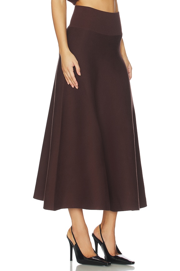 view 2 of 6 Kingston Knit Sweater Skirt in Brown