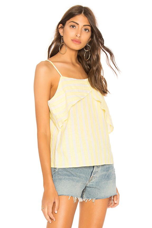 Line & Dot Ali Top in White & Yellow | REVOLVE