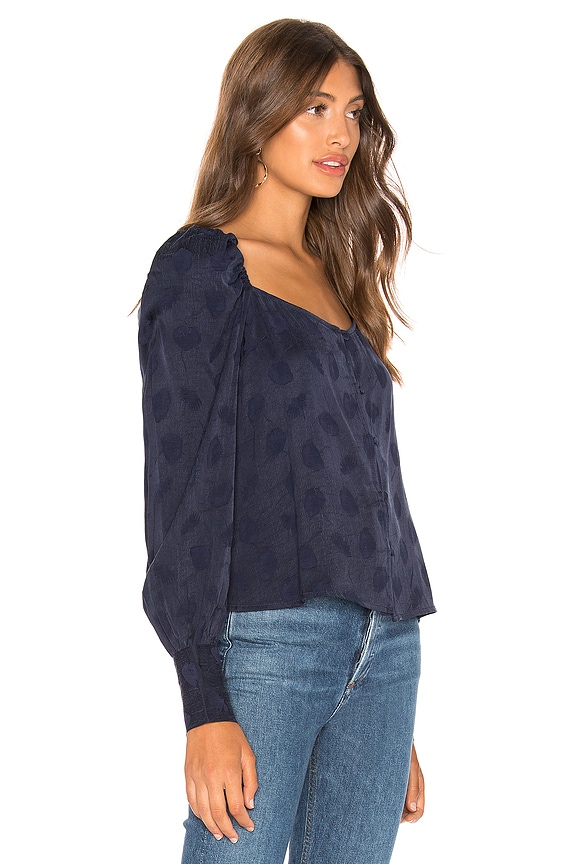 view 2 of 4 Millie Square Neck Blouse in Navy