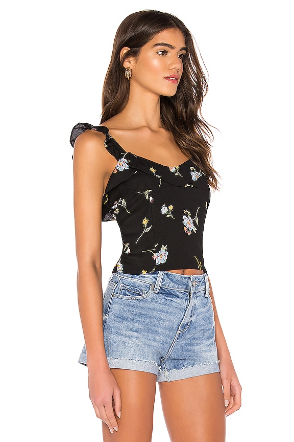 view 2 of 4 DARCEY 크롭 탑 in Black Multi