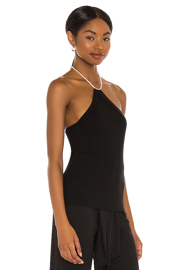 view 2 of 4 X REVOLVE Elizabeth Pearl Neck Halter Top in Black